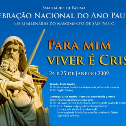 ANUNCIO: Celebração nacional no Santuário de Fátima em Janeiro 2009