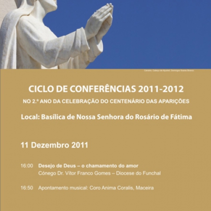 Ciclo de Conferências 2011-2012: segunda conferência agendada para 11 de Dezembro