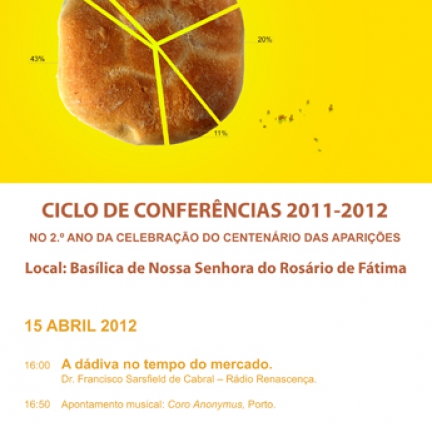 15 de abril: Conferência “A dádiva no tempo do mercado”, por Francisco Sarsfield Cabral