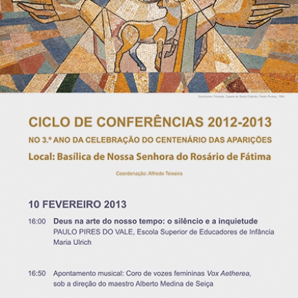 10 de fevereiro: Conferência «Deus na arte do nosso tempo: entre o silêncio e a inquietude», por Paulo Pires do Vale