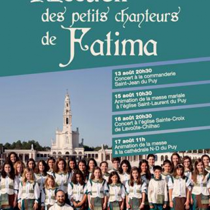 Schola Cantorum Pastorinhos de Fátima com concertos em França de 13 a 17 de agosto