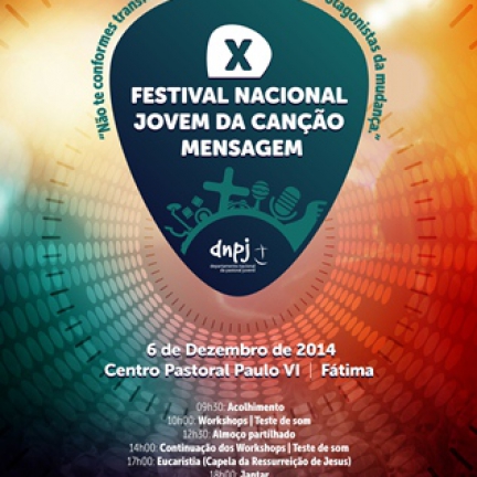 06 de dezembro,  Centro Pastoral de Paulo VI, Fátima - X Festival Nacional da Canção Mensagem