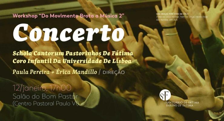Workshop do Movimento brota a Música une coro infantil de Fátima ao da Universidade de Lisboa