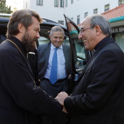 O metropolita Hilarion Alfeyev, responsável pelos assuntos externos e o diálogo com a Igreja Católica visitou o Santuário de Fátima